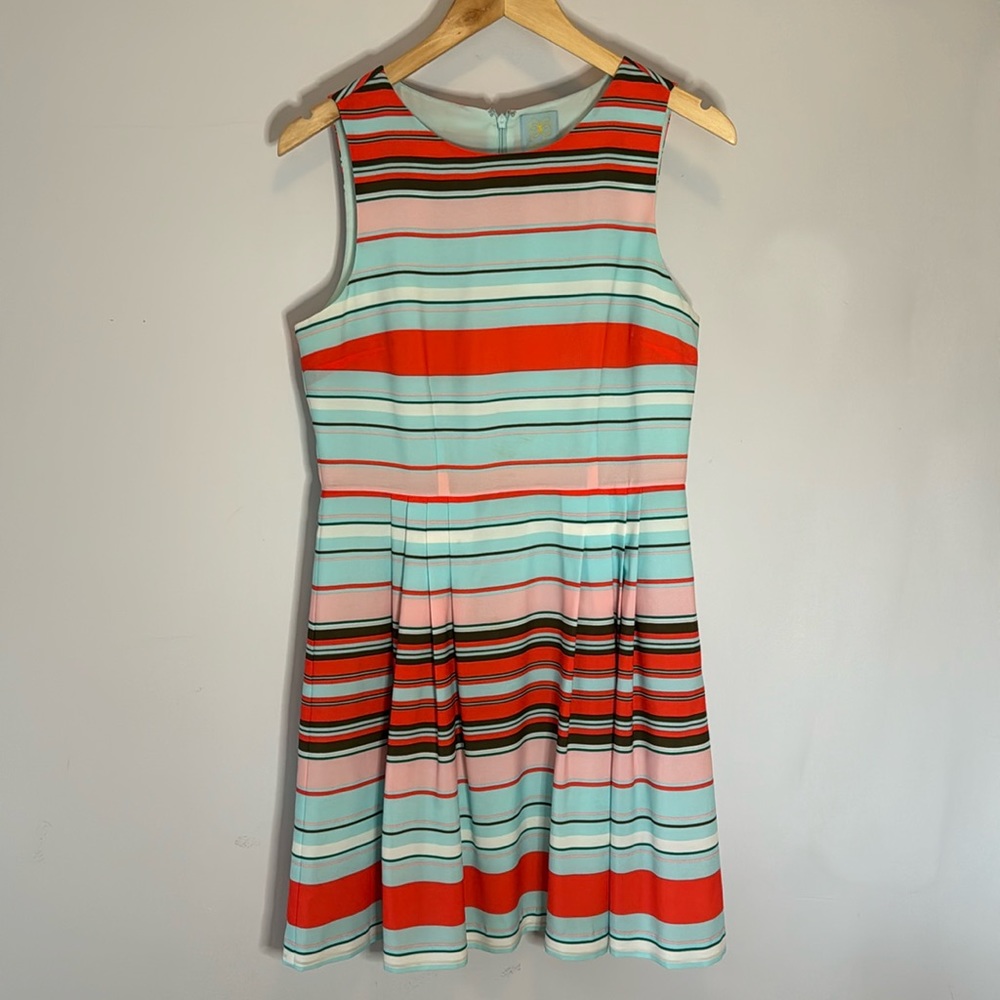 CeCe Spring Pleaded Dress, Size 8